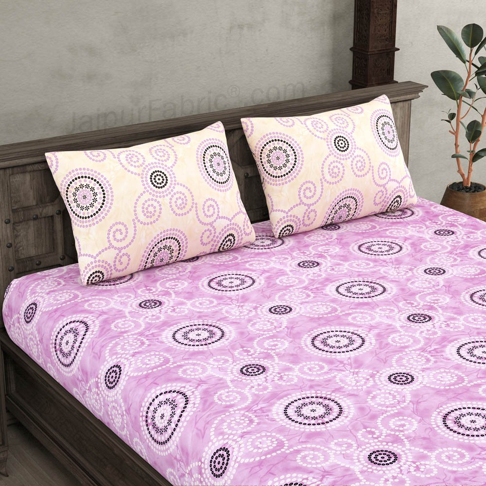 Bhandhej Pink King Size Bedsheet