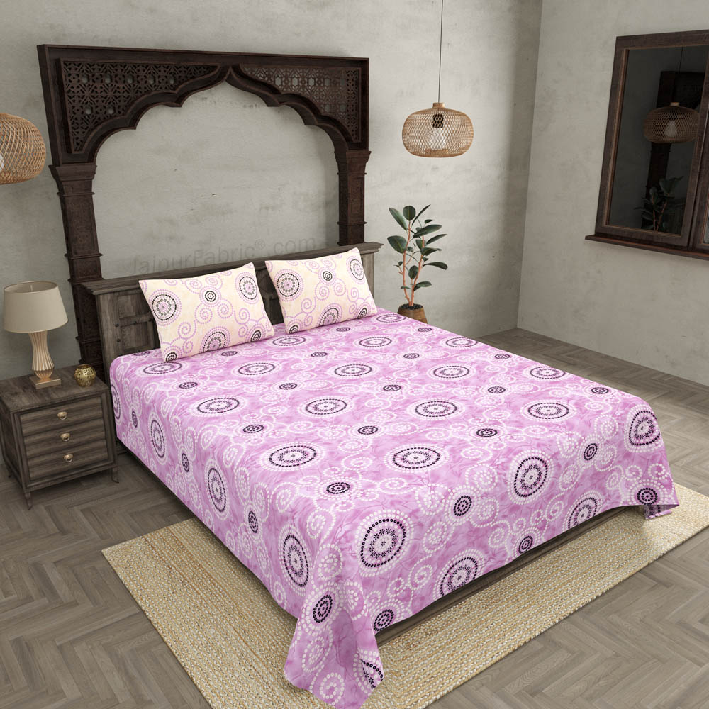 Bhandhej Pink King Size Bedsheet