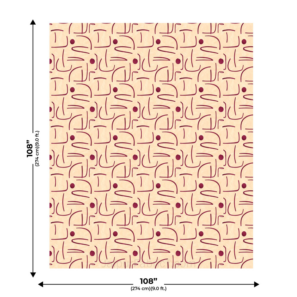 Abstract Art Burgandy King Size Bedsheet