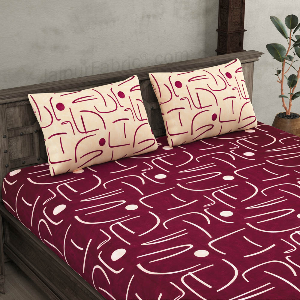 Abstract Art Wine King Size Bedsheet