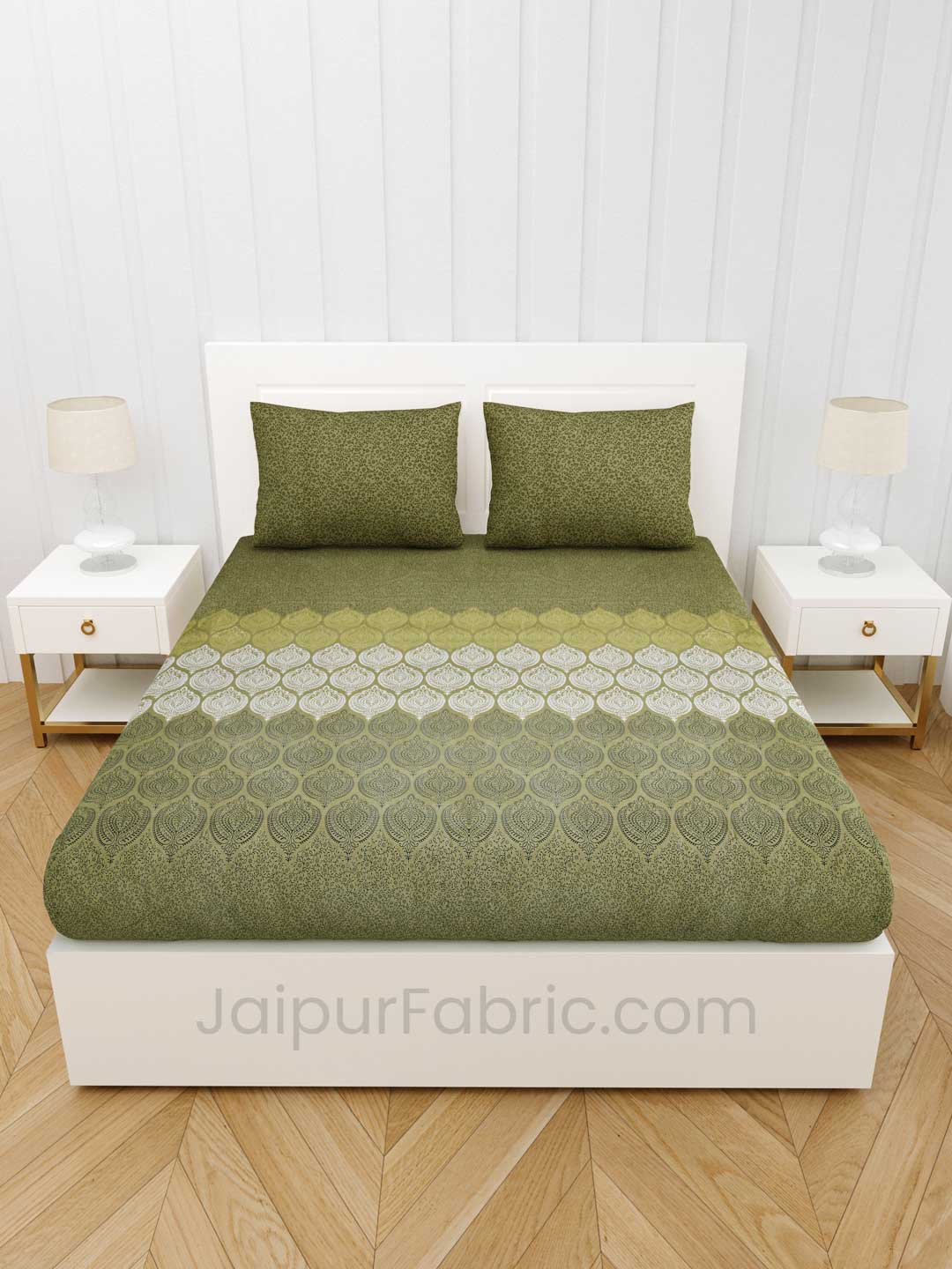 Dreamy Green Premium Cotton King Size BedSheet