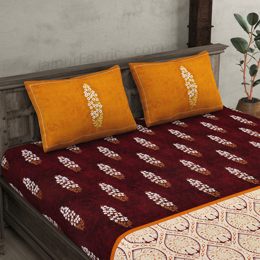 Honey Fusion Premium Twill Cotton King Size BedSheet