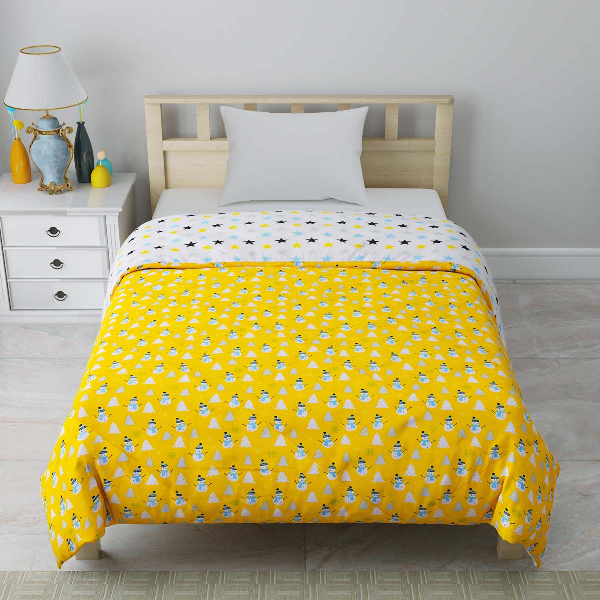 Eskimo Yellow Single Bed Kids Comforter