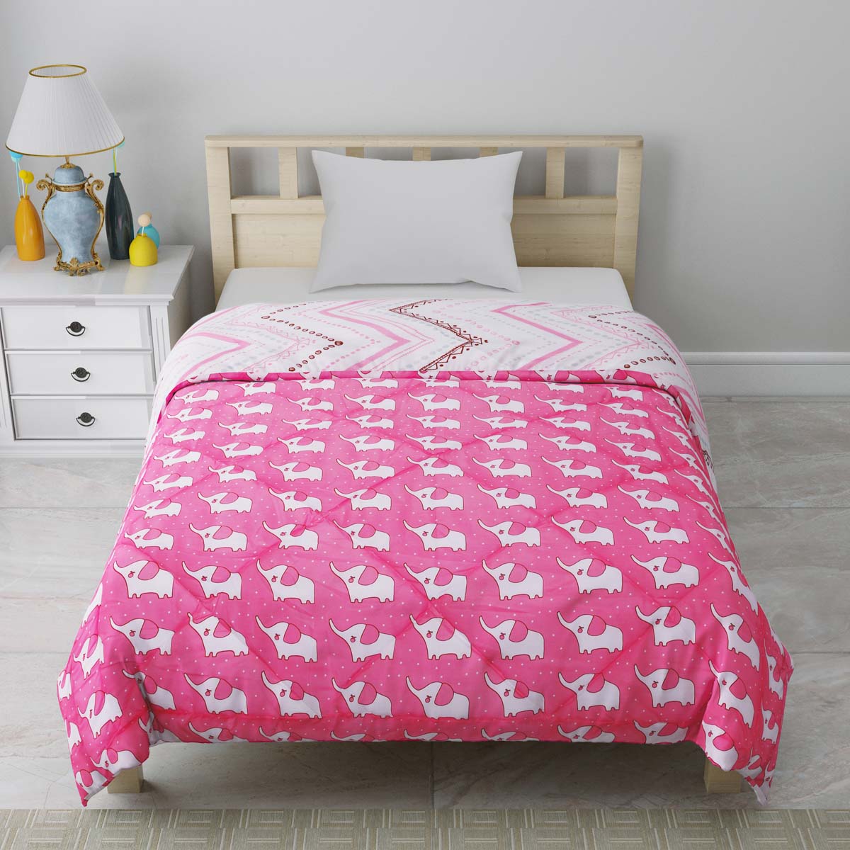 Minitrunks Pink Single Bed Kids Comforter