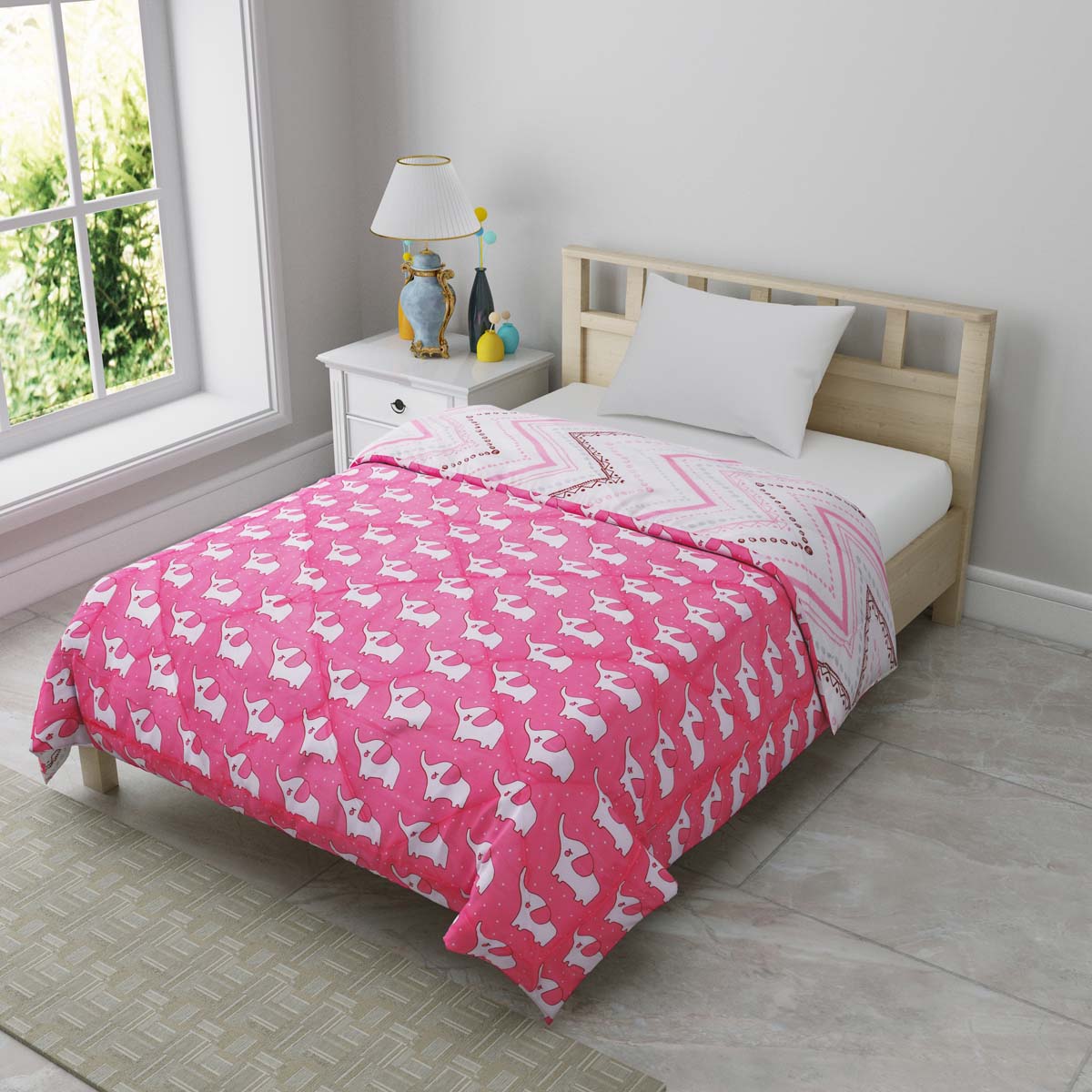 Minitrunks Pink Single Bed Kids Comforter