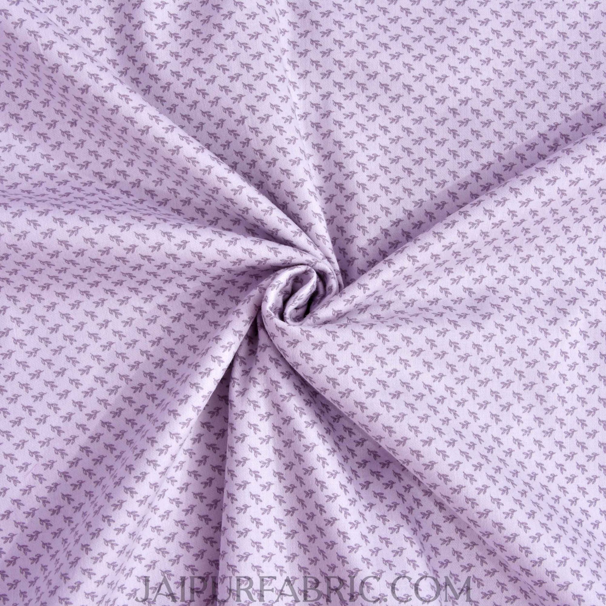 Fresh Leaflets Purple King Size Bedsheet