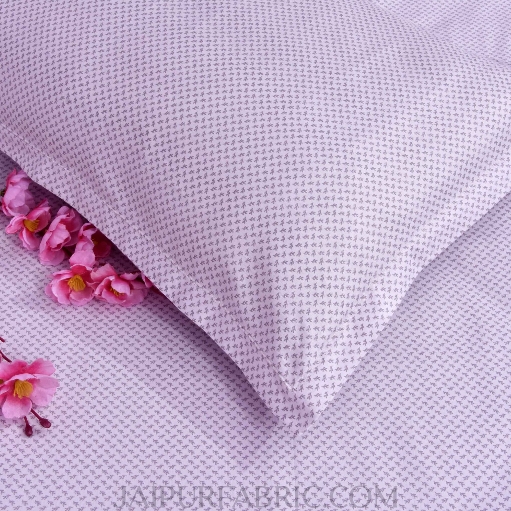 Fresh Leaflets Purple King Size Bedsheet