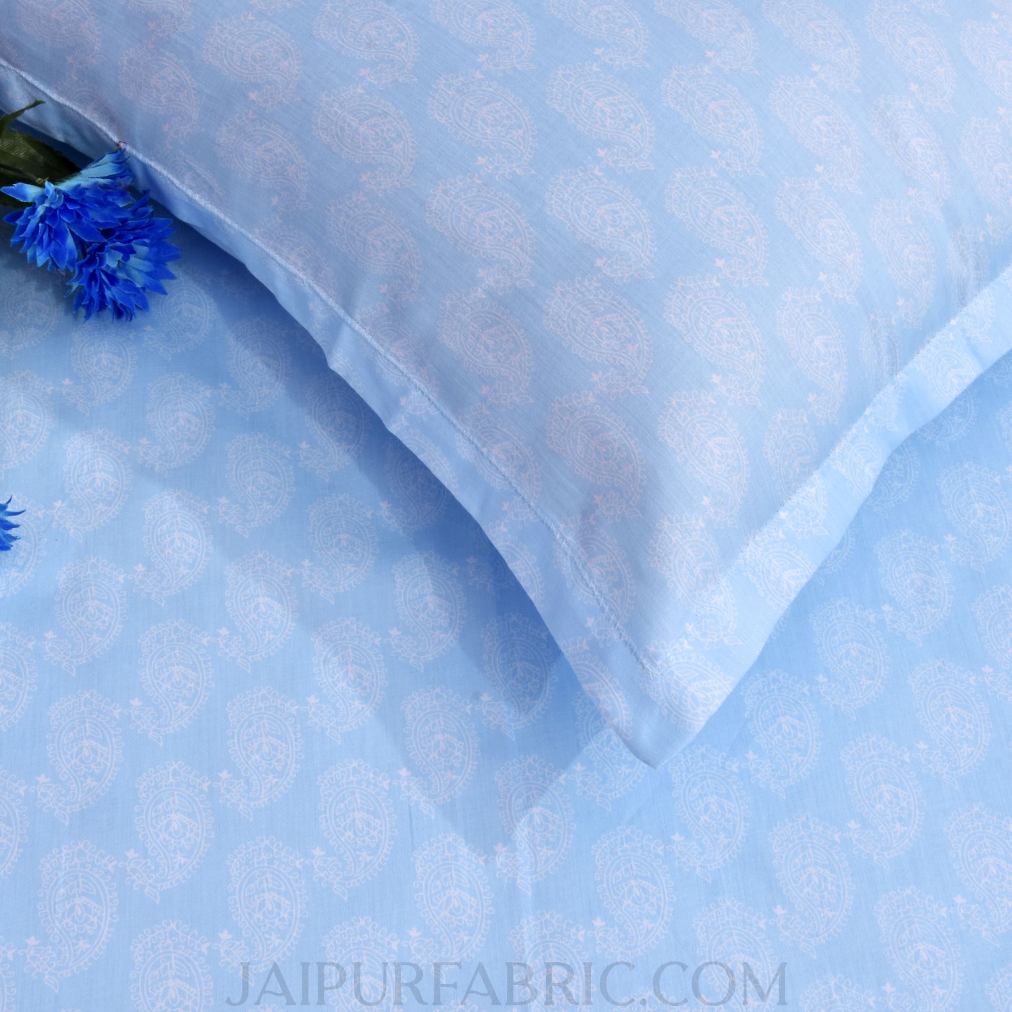 Placid Paisley Blue King Size Bedsheet