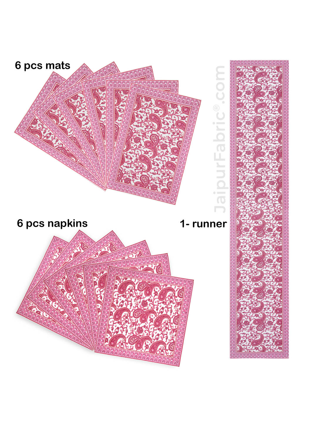 Pretty Pink Kerry Print Set of 13 Table Set