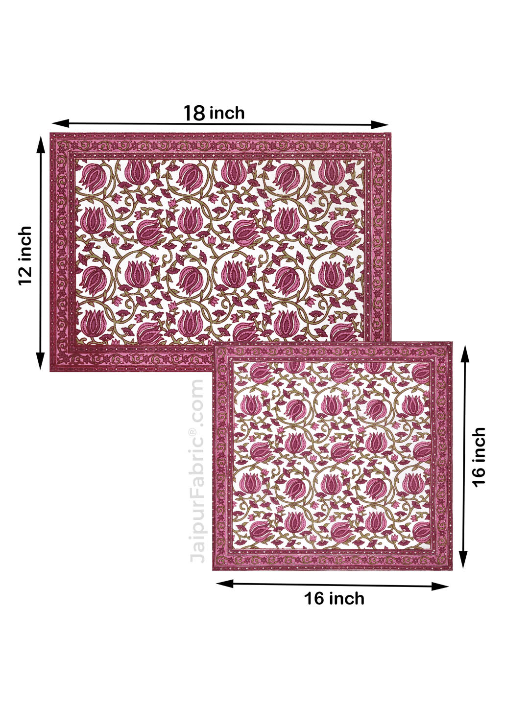 Maroon Pink Floral Set of 13 Table Set