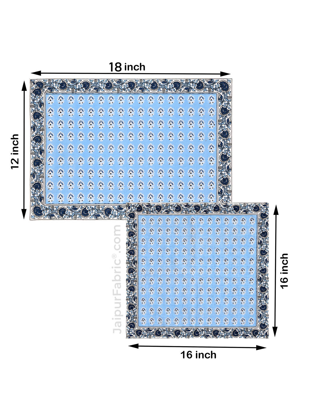 Blue Block Print Set of 13 Table Set