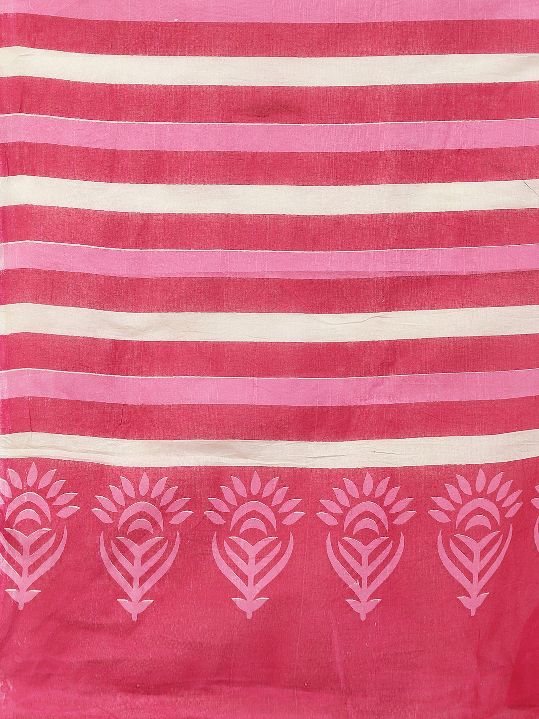 Ajrakh Printed Women's Cotton Saree with Unstitched Blouse