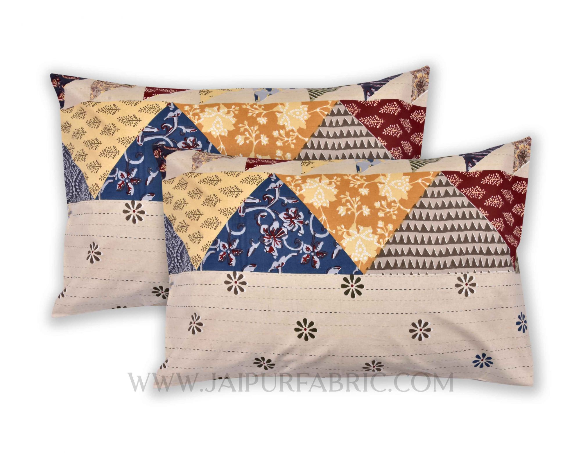 Badmeri Pastel Multi Color Pillow Cover Pair