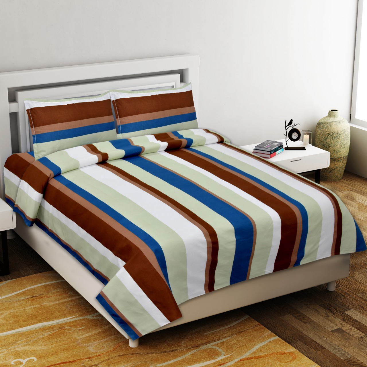 Super Sober Premium Poly Cotton Double Bedsheet