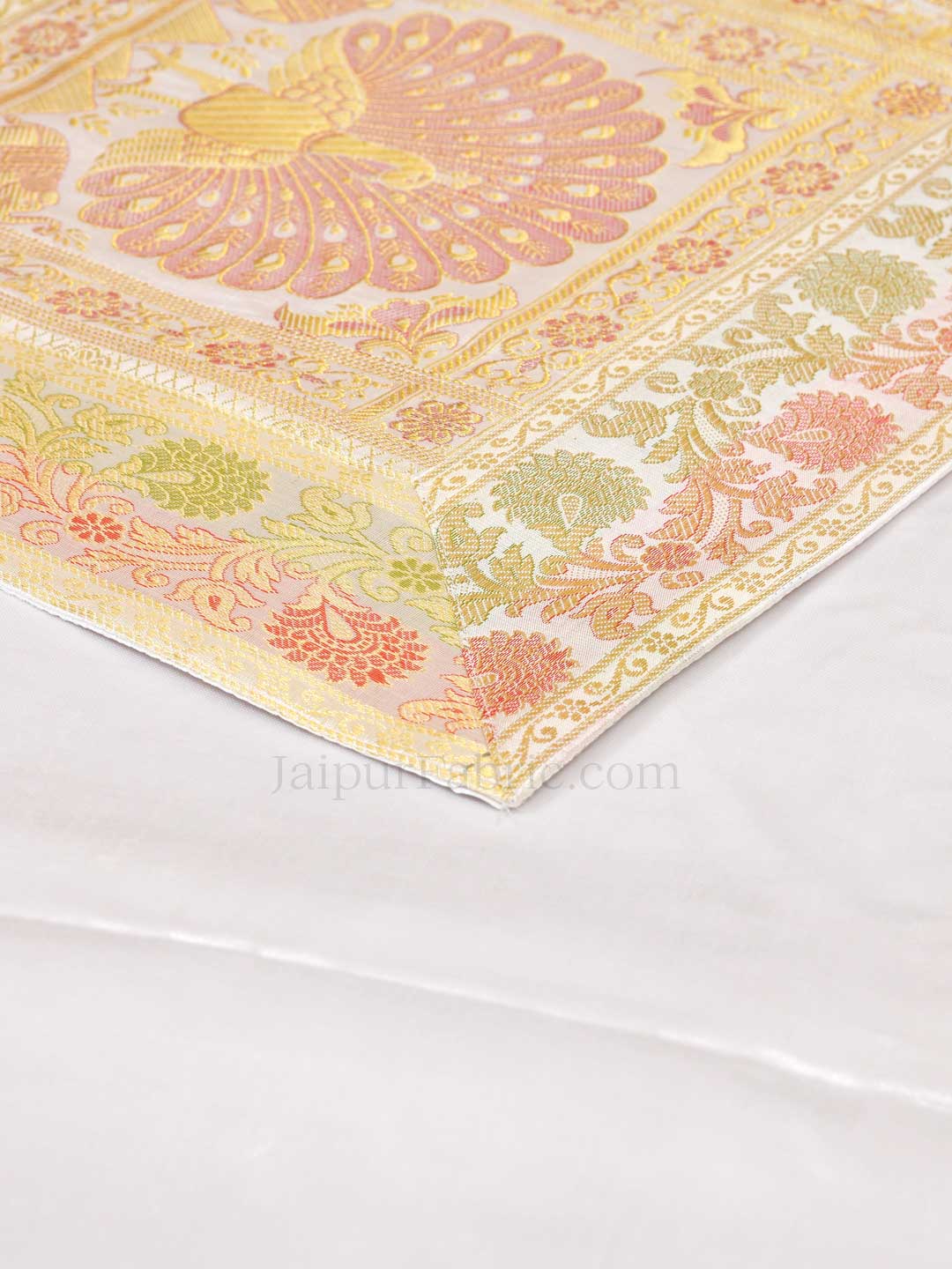 Royal Peacock Multicolor Silk Table Runner