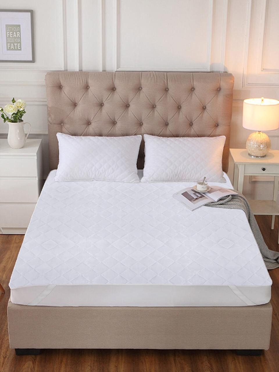 White 100% Cotton Water Resistant Microfiber Mattress Protector