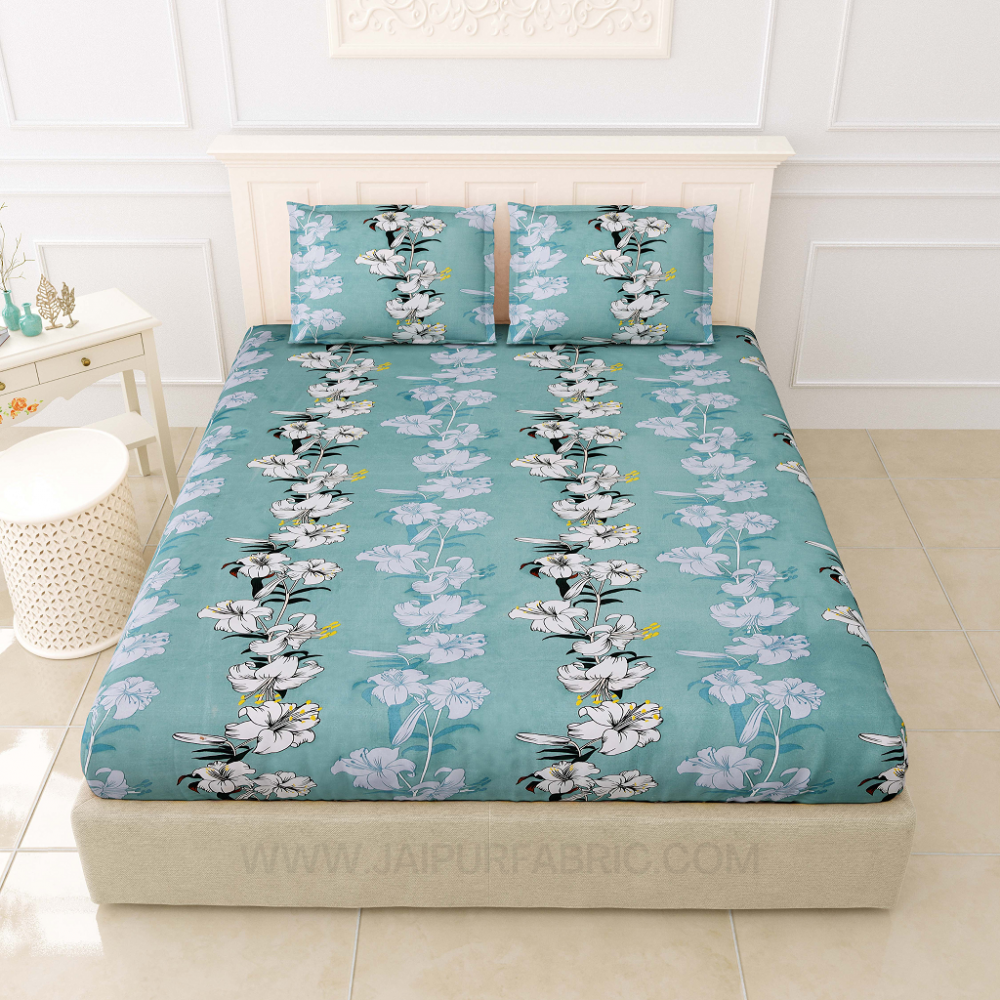 Seagreen Aquatic King Size Bedsheet