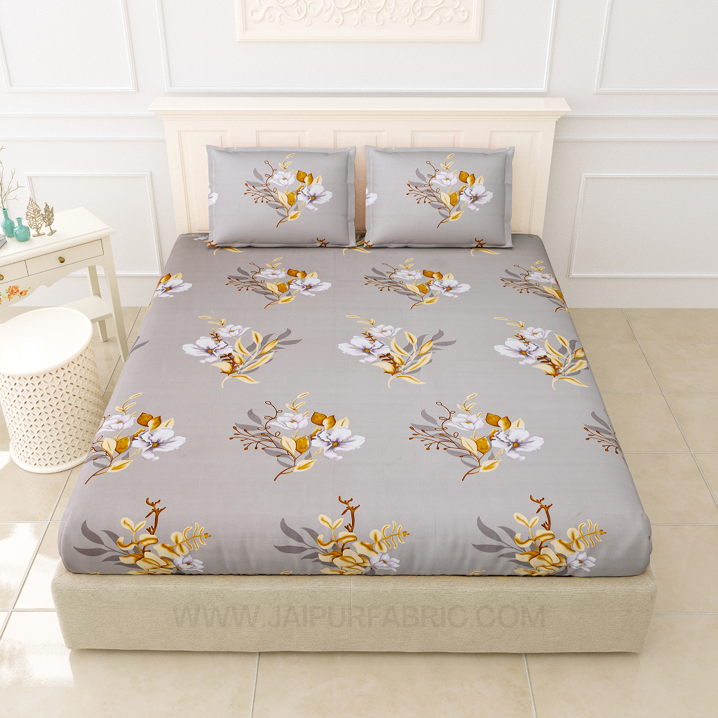 Sober Grey King Size Bedsheet